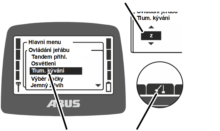 U:\Allgemein\Produkthandbücher\Produkthandbücher Fotos\ABURemote Meisterschalter\Ohne Sender (mit Displaytexten)\trans_de\Funktionen Pendeldämpfaus.png